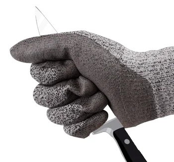 GG1005 Anti-cut Level 5 PU Coated Hand Gloves HPPE Cut-Resistant Work Gloves Cut-proof Safety Protective Gloves
