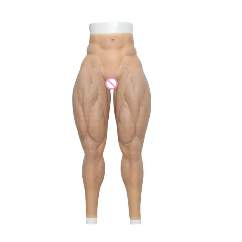 Artificial Silicone Fake Man Simulation Muscle Pants Macho Strong Legs Muscular Costume for Realistic Crossdressing Cosplayer