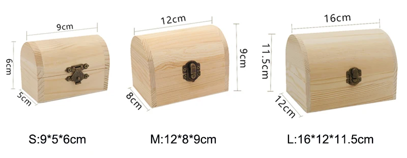 Kids Mini Pirate Box - Small Unfinished Wooden Treasure Chest