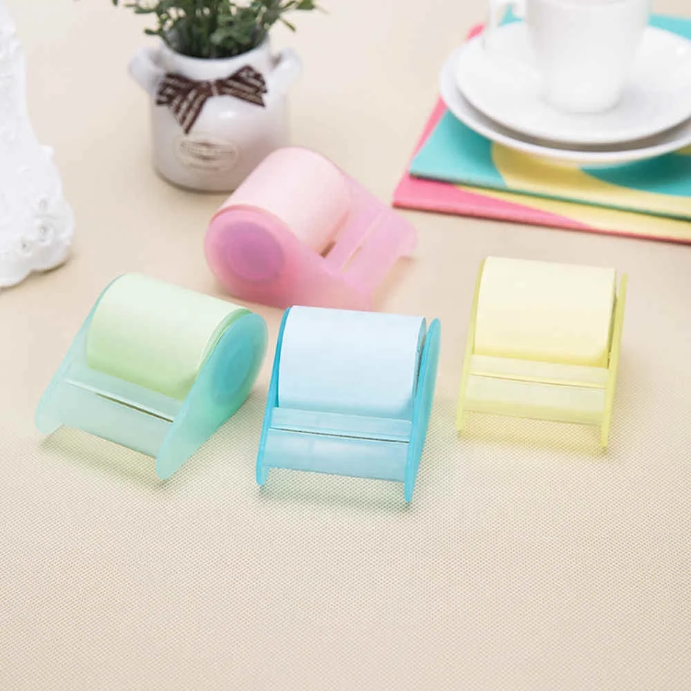 1 PC Tape Dispenser Formula Fluorescent Paper Sticker Memo Pad Sticky Notes Korea Stationery Can Tear Memo Pad