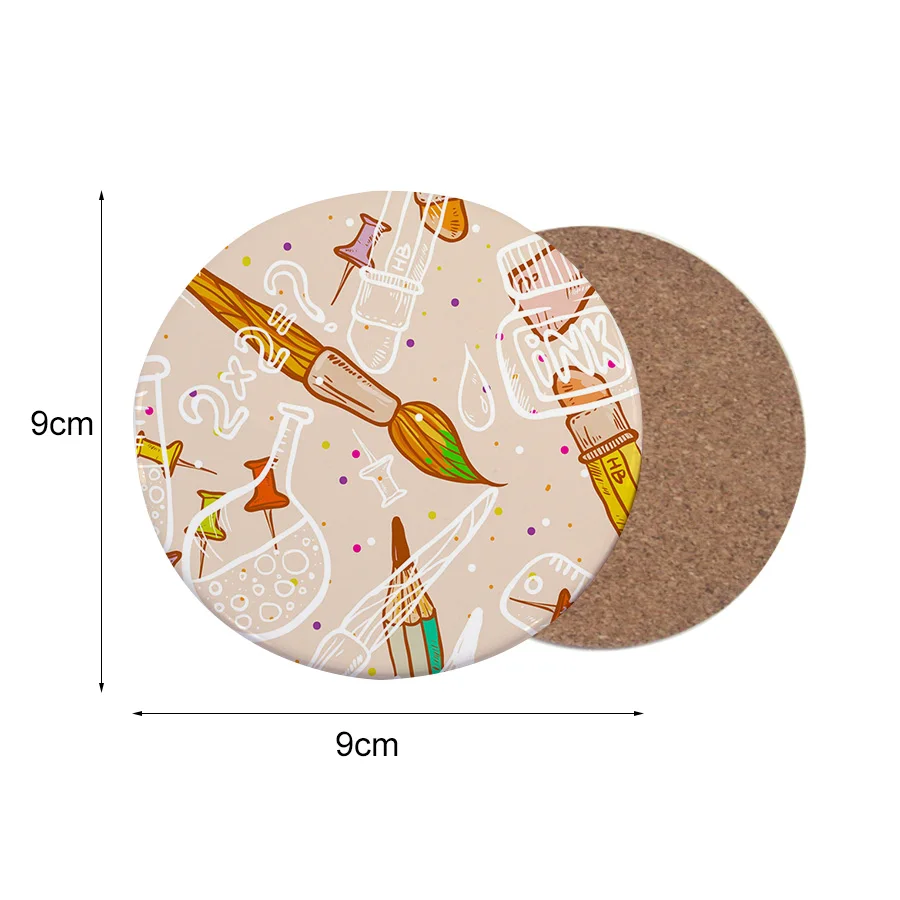 Wholesale Sandstone Coasters Promotional Sublimation Ceramic Round