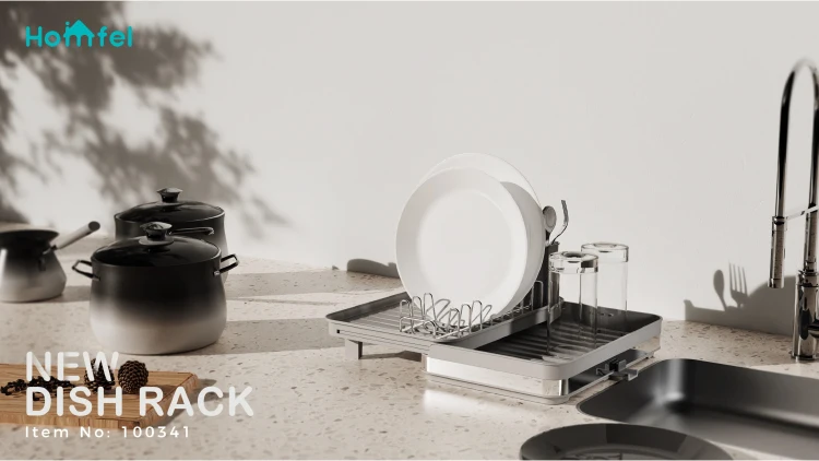 Hdb Dish Rack Modern Design Big Capacity Premium Collapsible Multifunctional Foldable ...