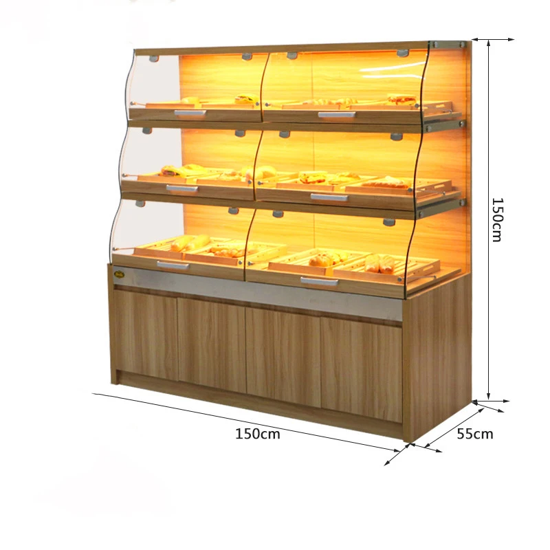 Meicheng Wholesale Bakery Furniture Bread Display Wood Frame