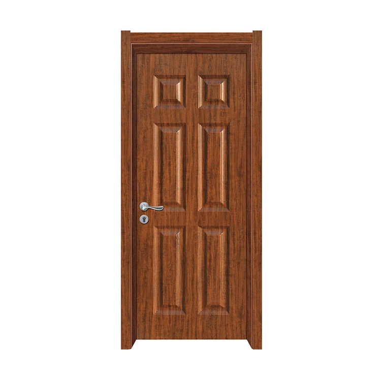 China Supplier PVC/WPC Door with Frame and Flush Door Skin Price Waterproof Flat Door for Hotels Bedrooms