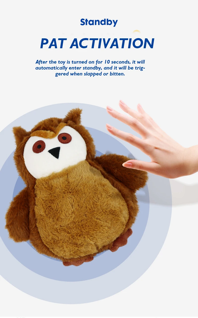 NEW Pet Plush Bouncing Ball Sound Dog Toy Electric Bouncing Ball Intelligent Automatic Rolling Ball factory