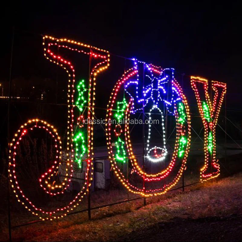 Outdoor Rope Light Christmas Decoration Lighted Letter Joy Illuminated Displays For Commercial Grade Festival Decoration - Buy Lighted Letter Joy Christmas Lights,Rope Light Christmas Decoration,Outdoor Commercial Grade Festival Decoration Product On ...