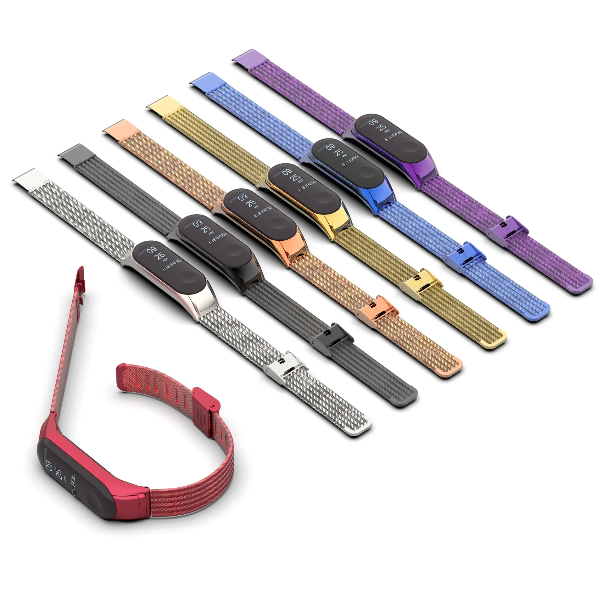 Xiaomi Mi Band 3 Replacement Strap,Miband 4 Replacement Band,Double Elastic  Buckle Stainless Steel Metal Wrist - Buy Metal Strap,Stainless Steel  Bracelet,Watch Strap Product On Alibaba.Com