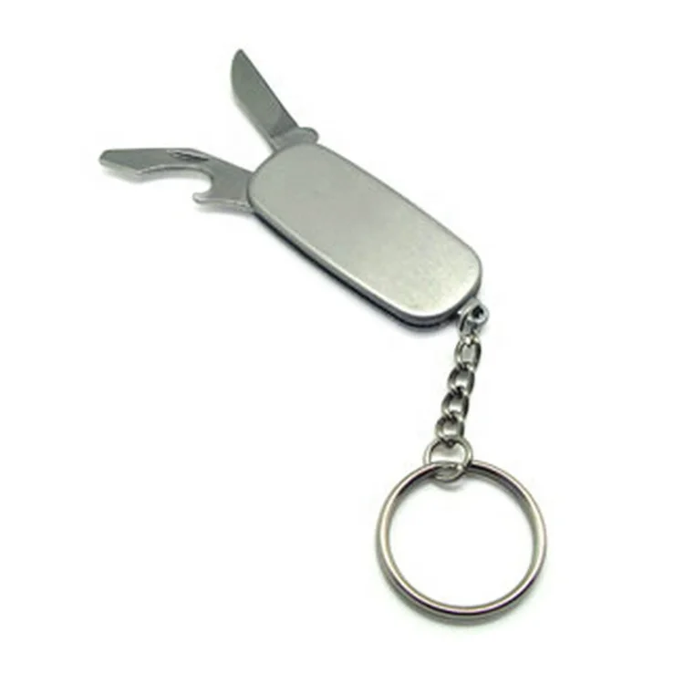 2 in 1 Mini  Keychain  Pocket Knife with Opener for  Gift  Market