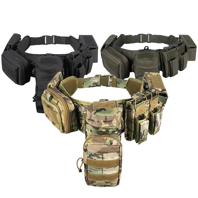 Premium Adjustable Multi-functional Camouflage Training Waist Outdoor Belt Multi Functional Carrying Equipment Waist Belt