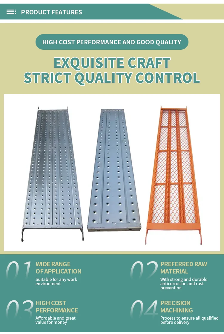 Perforated Metal Catwalk Plank Platform Deck Metal Scaffolding Planks