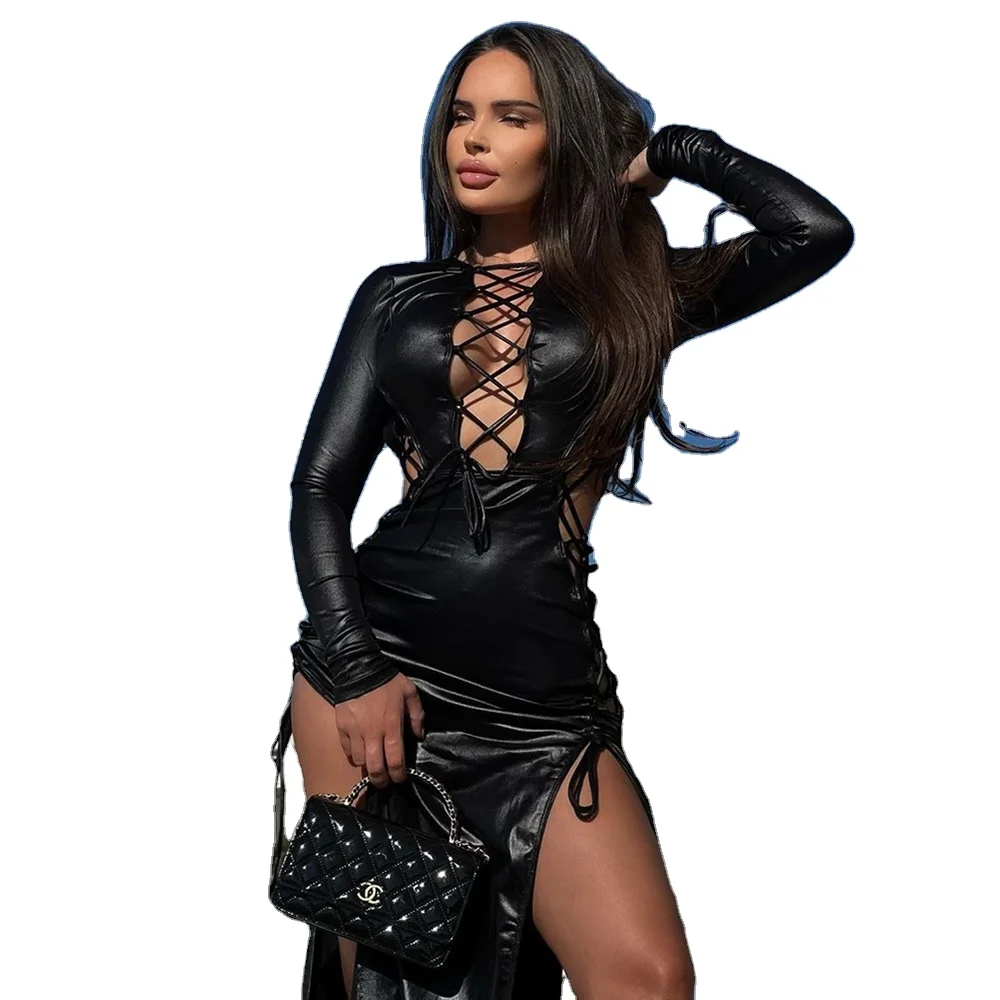 sexy club wear shiny pvc dress, sexy club wear shiny pvc dress Suppliers  and Manufacturers at