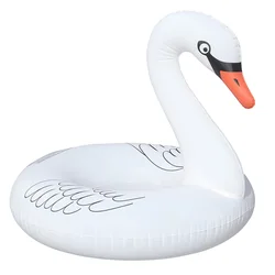 DeeprBling Bouée Cygne Gonflable Adulte – Lumières Solaires LED, Grand 106×106×92 Cm, Charge Auto, Eau Été