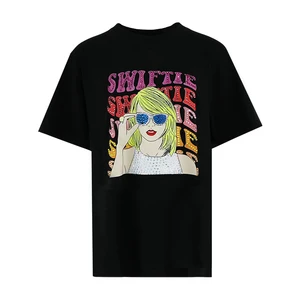 Customizable 100% Cotton Girls T-Shirts Polo Shirts Loose Fit Printed Plain Crew Neck Casual Style Clothing