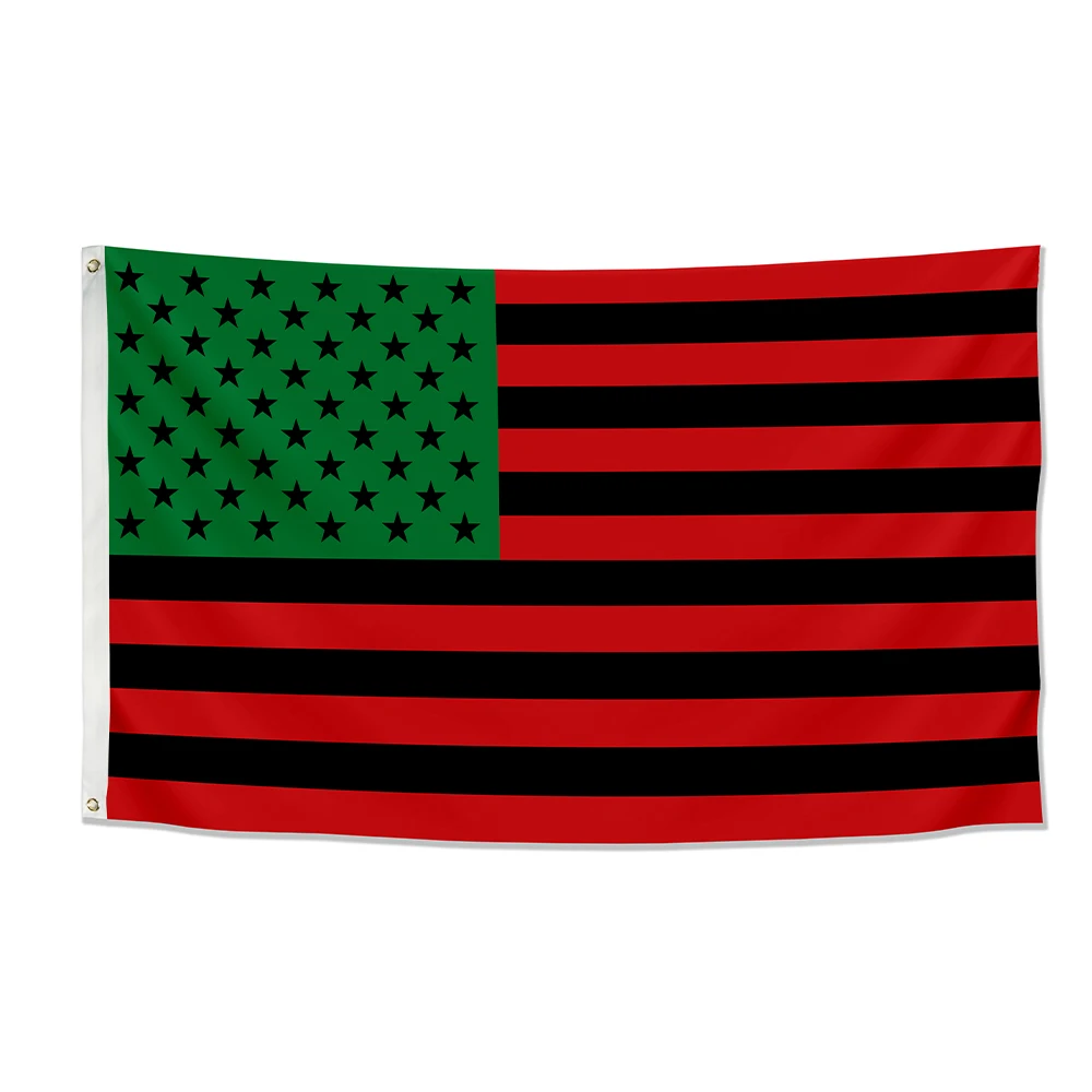 3x5 ft unia非裔美国国旗泛非黑人解放旗帜红色黑色绿色旗帜 