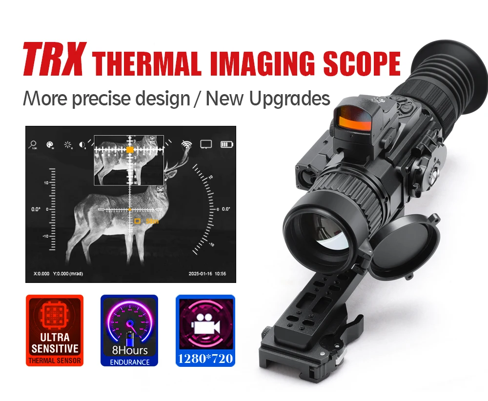 TRX335 Thermal Imaging Monocular Hunting Scope with LRF & WiFi