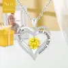 Collana con diamanti gialli e oro bianco