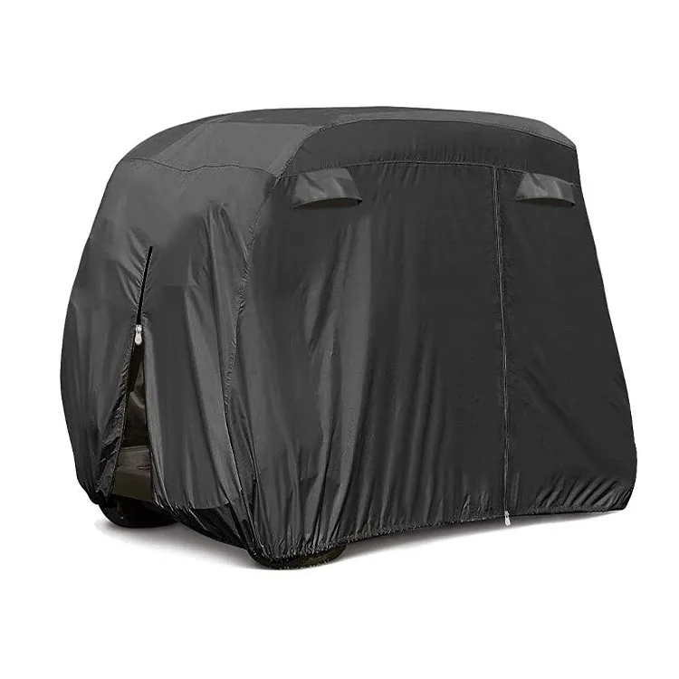 Black Golf Cart Bag Cover 600d Waterproof Golf Cart Cover Universal