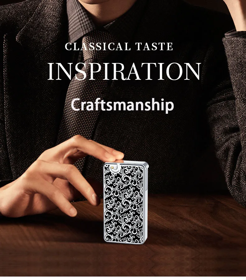 db 1576 luxury gas refillable flint lighter for cigarettes zinc alloy business gifts pretty gift box-1