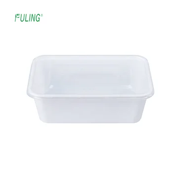 750ml disposable pp food container squaer cajas de plastico microwave safe plastic for fast Food lunch delivery