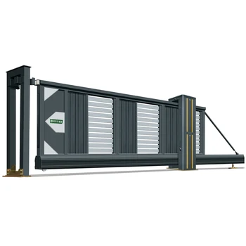Aluminum driveway accordion gate for Industrial Main Entrance for factory