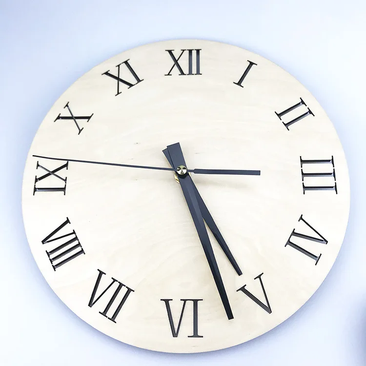 Sublimation Blank Round Coaster MDF  DIY Customized Cup Pad Round Clock Shaped Photo FrameWooden Clock Face