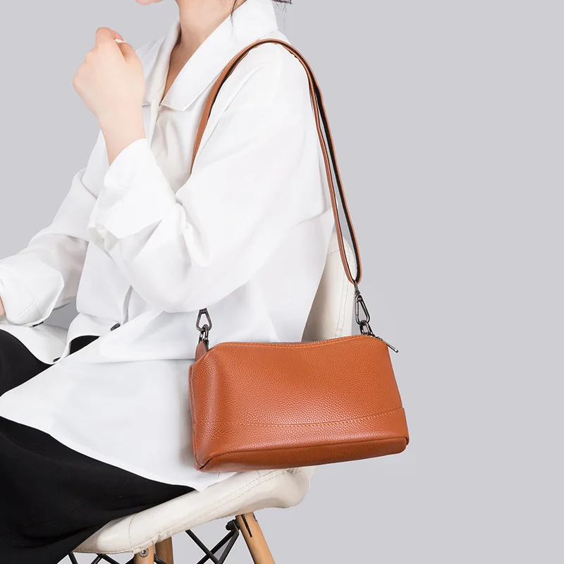 Bagsplaza Latest Fashion Simple Style Custom Crossbody Bags Women Handbags Ladies Genuine Leather Shoulder Bag