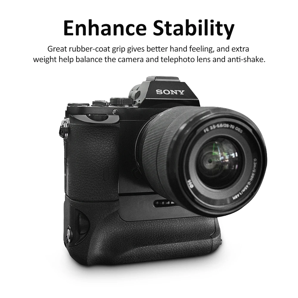 Kingma 垂直バッテリーグリップ交換用 Sony VG-C1EM 対応 Alpha A7 A7r