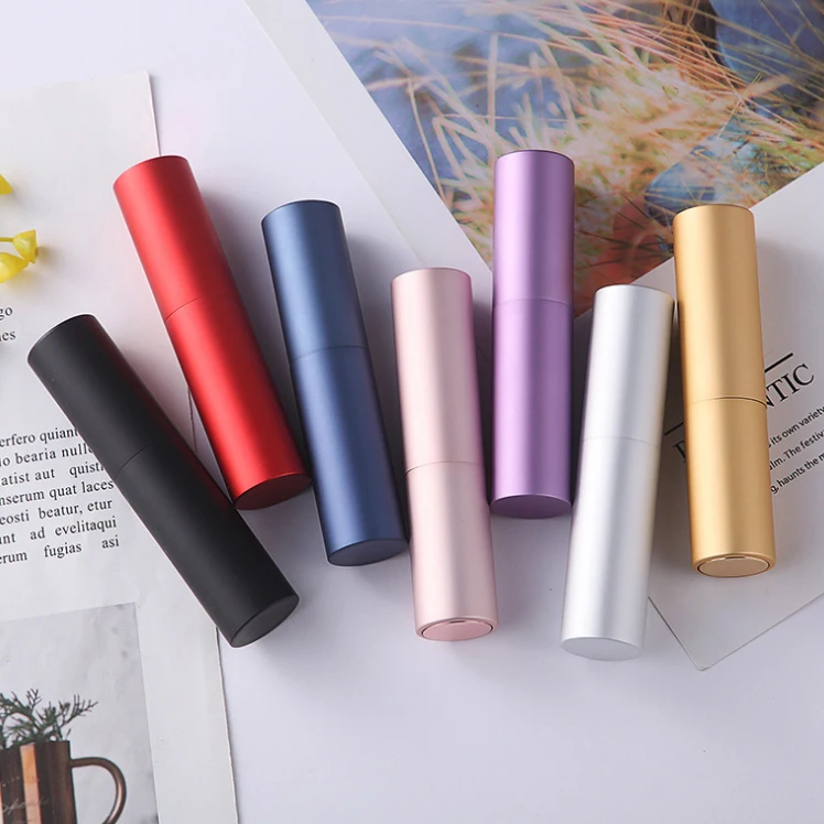 10ml wholesale aluminum shell rotary spray bottle glass perfume bottle glass liner portable oral bottling perfume bottle-25