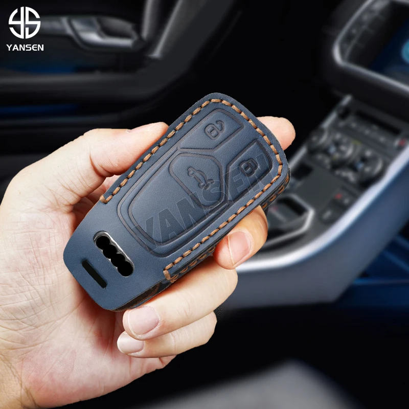 2025 Alloy Style Car Key Case Cover Shell Fob for Audi A4 B9 A5 A6 8S 8W Q5 Q7 4M S4 S5 S7 TT TTS TFSI RS Protector Fob Keyless