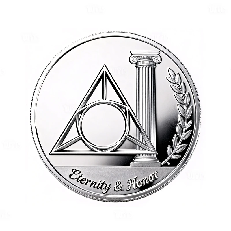 Crie Grátis a Sua Moeda Personalizada de Metal Revestida a Prata, Coleção Comemorativa com Esmalte de Dupla Zona, Moeda de Luxo