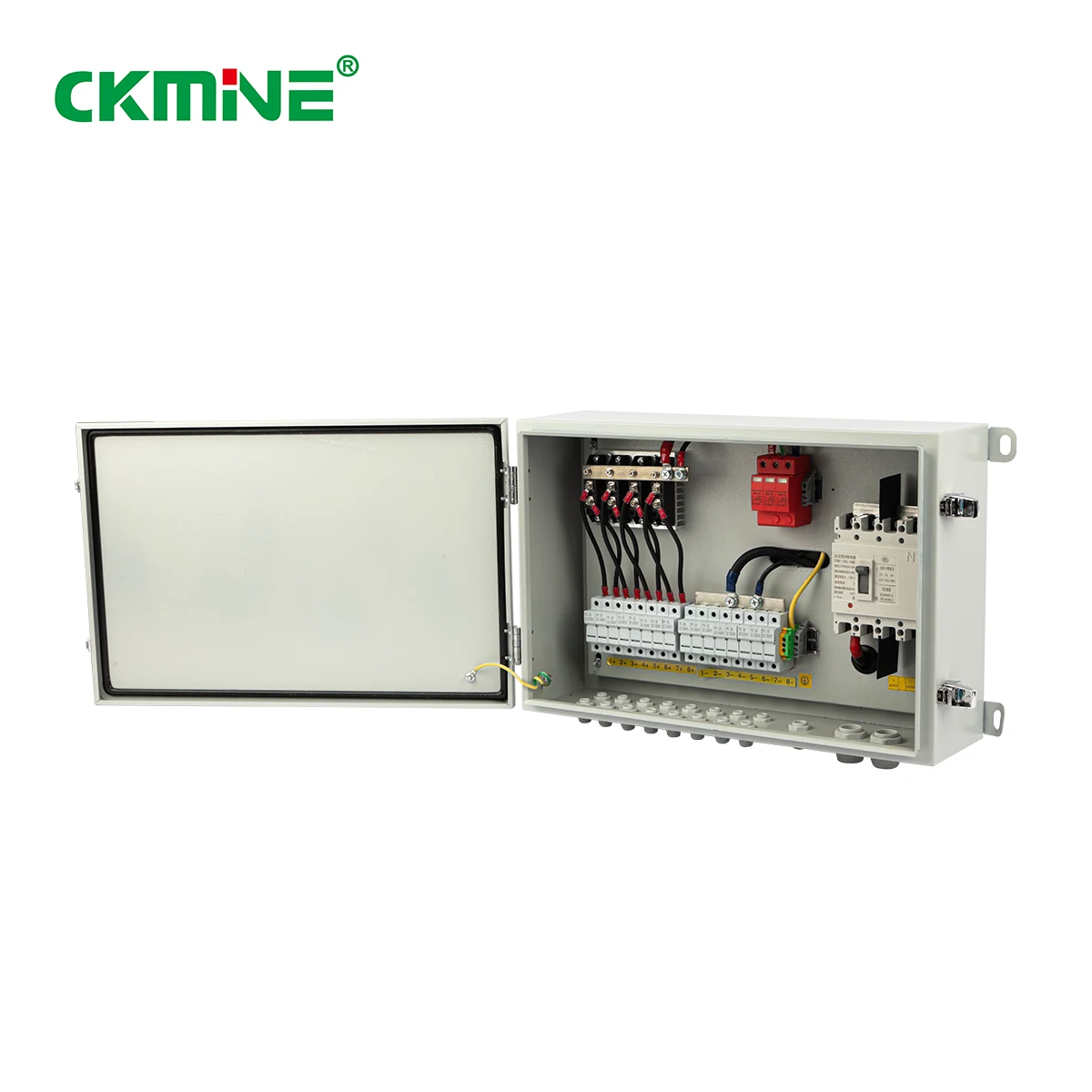 CKMINE 뜨거운 판매 PV 태양 전지 어레이 결합기 상자 1000V DC 6 문자열 1 출력 맞춤형 4 6 8 10 12 16 18 24 in 전력 시스템용