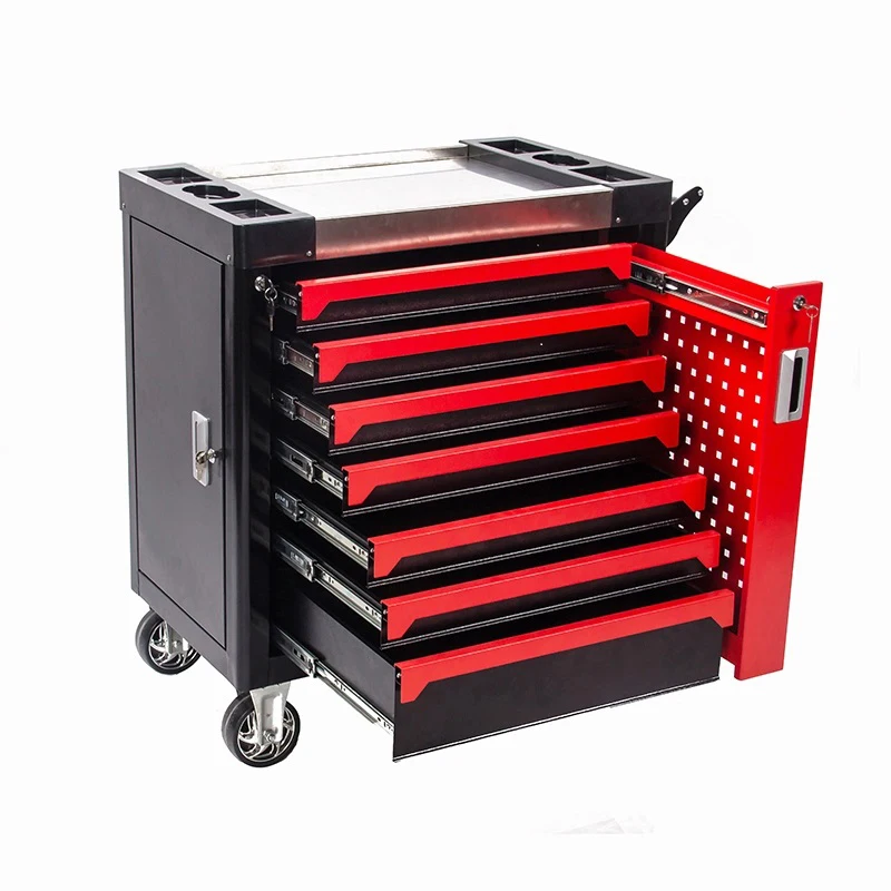72" 7-Drawer Rolling Storage Cabinet Garage Tools Cabinets with Ball Bearing Drawer
