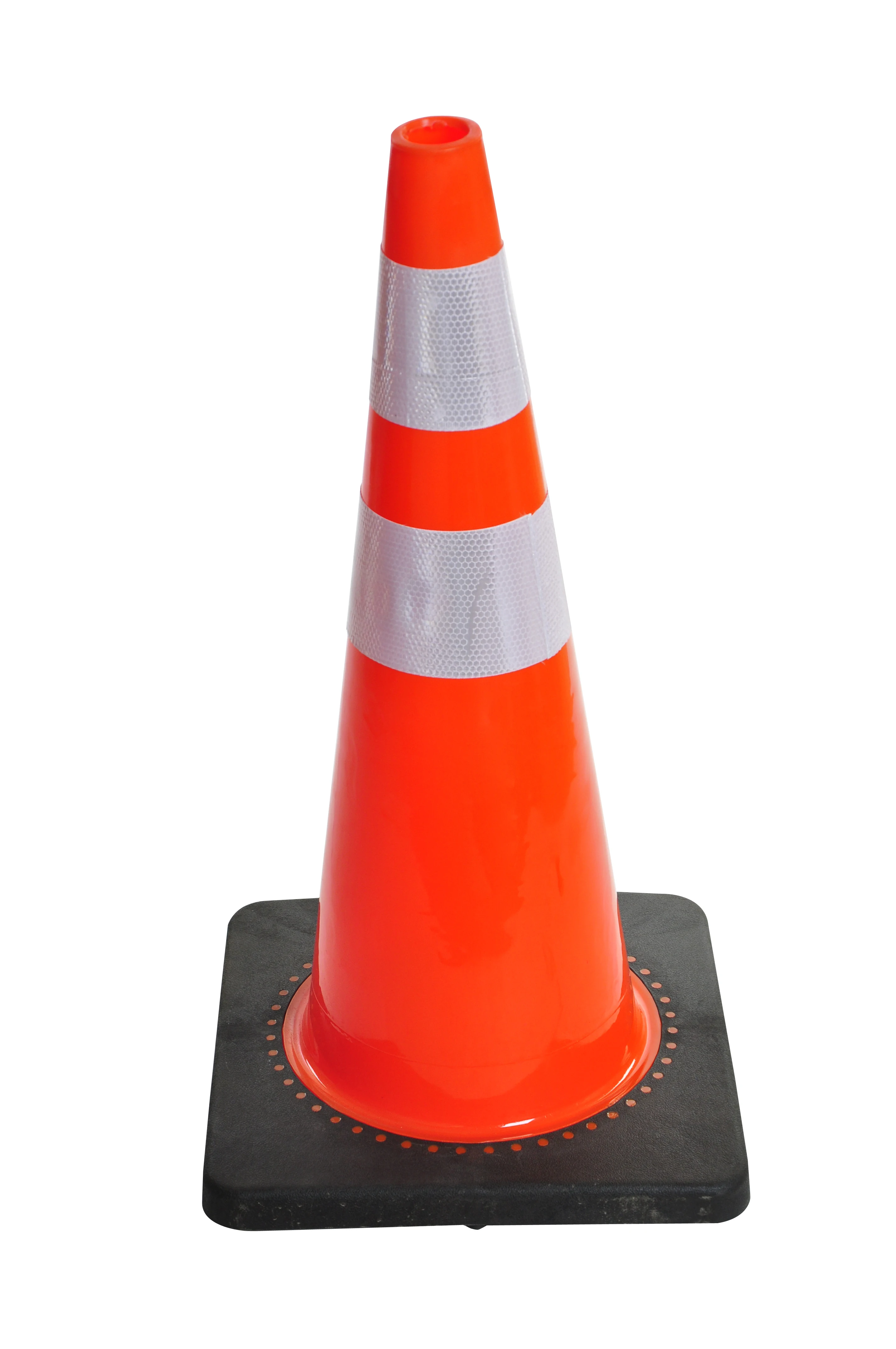 product heavy duty pvc orange 25kg plastic  black base traffic cones  durable safety orange cones for construction  and parking cones-1