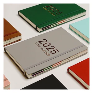 Whosale 2026 2026 Dairy Custom logo Notebook A5 PU Leather Hardcover English Spanish Business Agenda Meeting Notebooks Planner