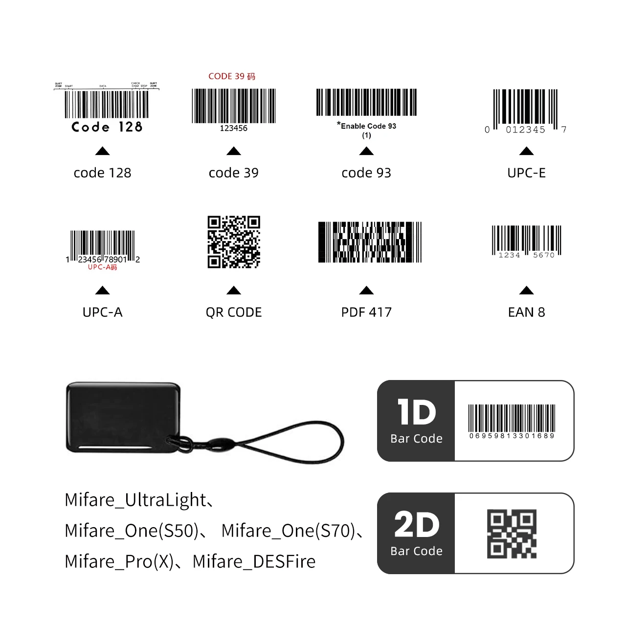 Feocey FC8130 Series Image Recognition Provide Direct Output and Protocol Output Tempered Glass Qr Code Scanner QR Code Reader