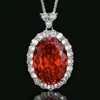 Colgante naranja platino con cadena Chopin