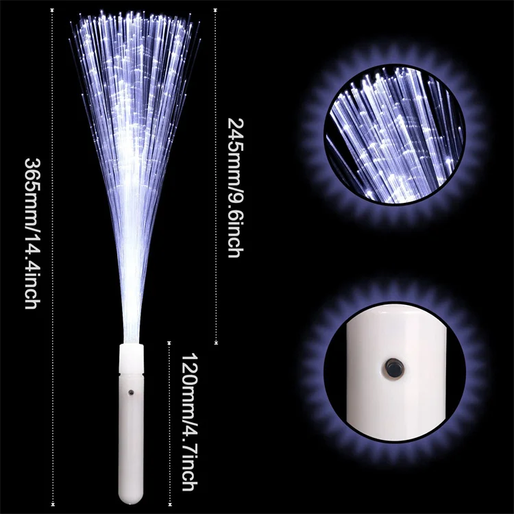 Mitening 2 Barras Luminosas LED – 15 Colores Intercambiables, 25 Cm, Con Cuerda, Usan 3 Pilas AAA – Ideales Para Fiestas, Conciertos, Bodas Y Navidad