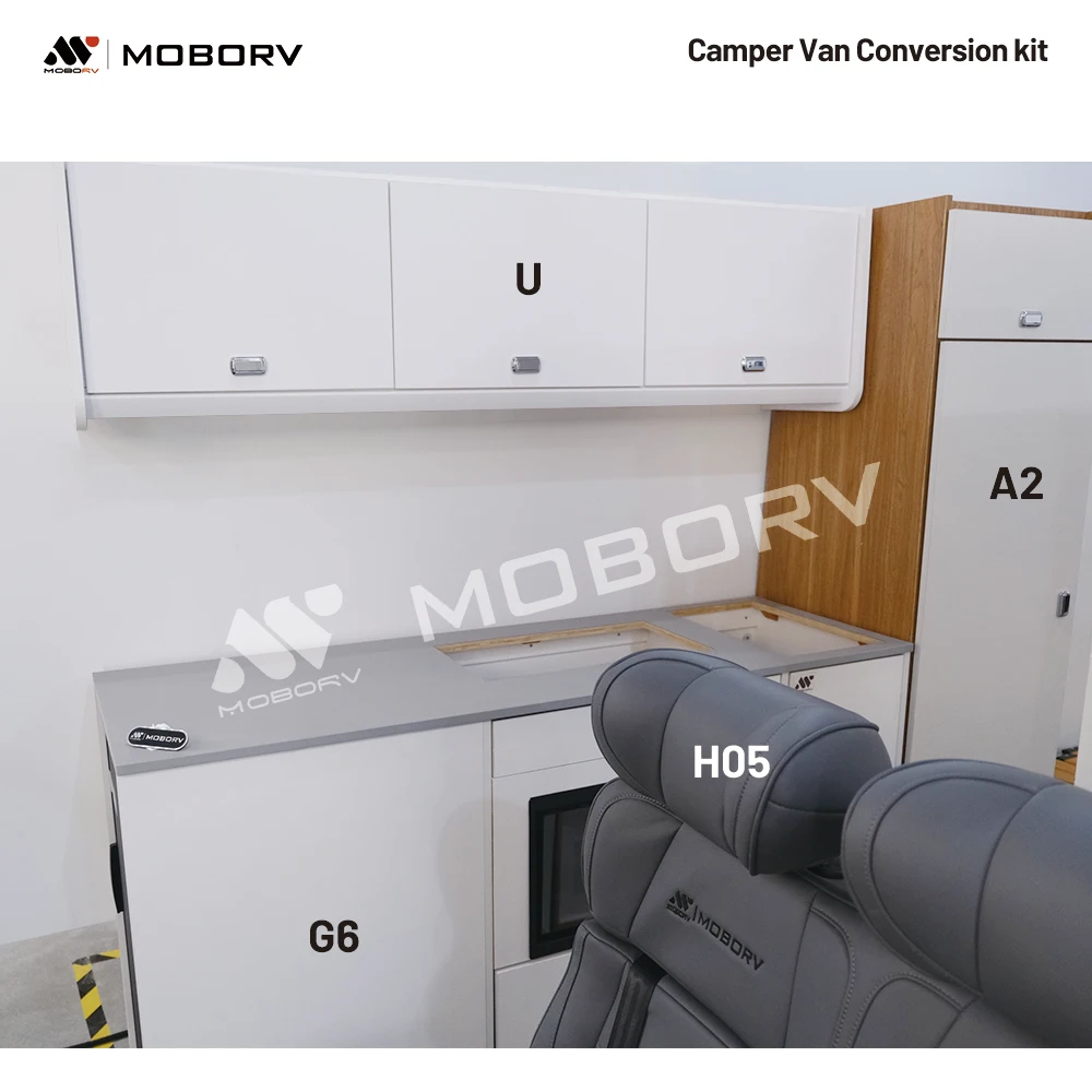 MOBORV Sprinter Crafter MAN IVECO Camper Van Conversion Kit Light Weight Cabinet CE Certified Appliance DYI Flat Pack Kitchen
