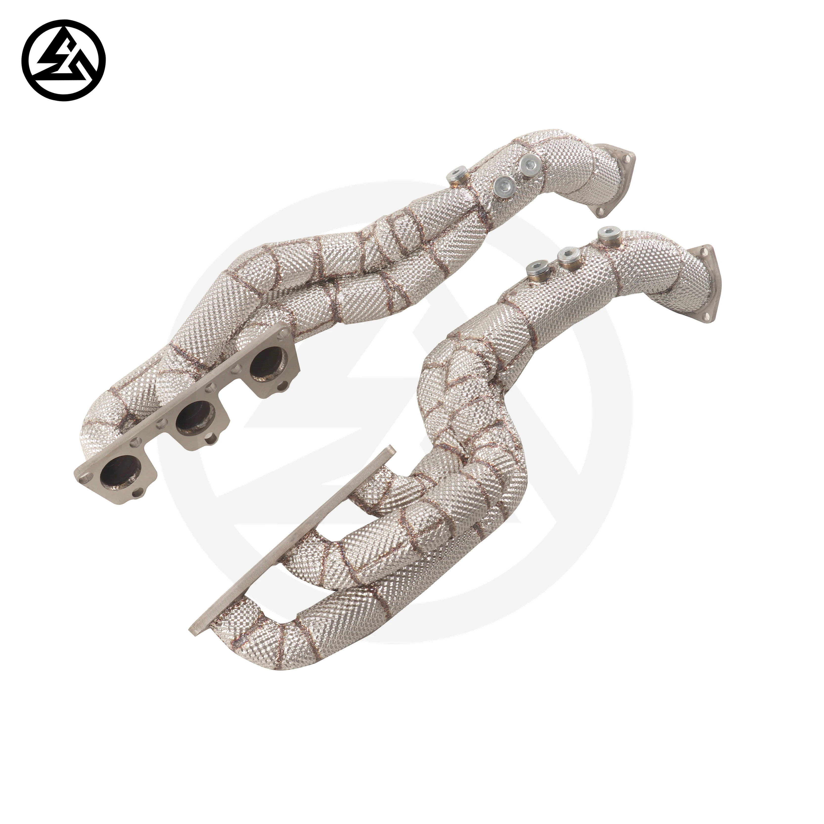 High Quality CSZ SS304 Tuning Headers for Audi A6 A7 C7 S4 S5 S6 S7 3.0T Exhaust Manifold With Heat Shield