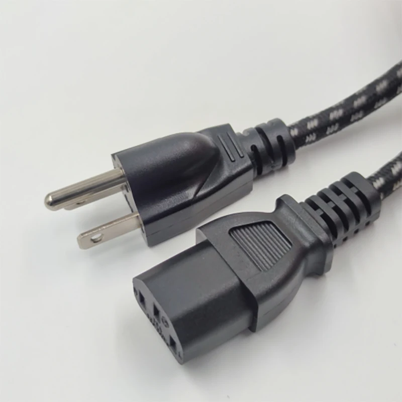 Кабель питания переменного тока NEMA 5-15P на IEC 60320C13, 10 А, 125 В, 18awg, кабель SVT для компьютеров, мониторов, принтеров, сканеров, 6 футов