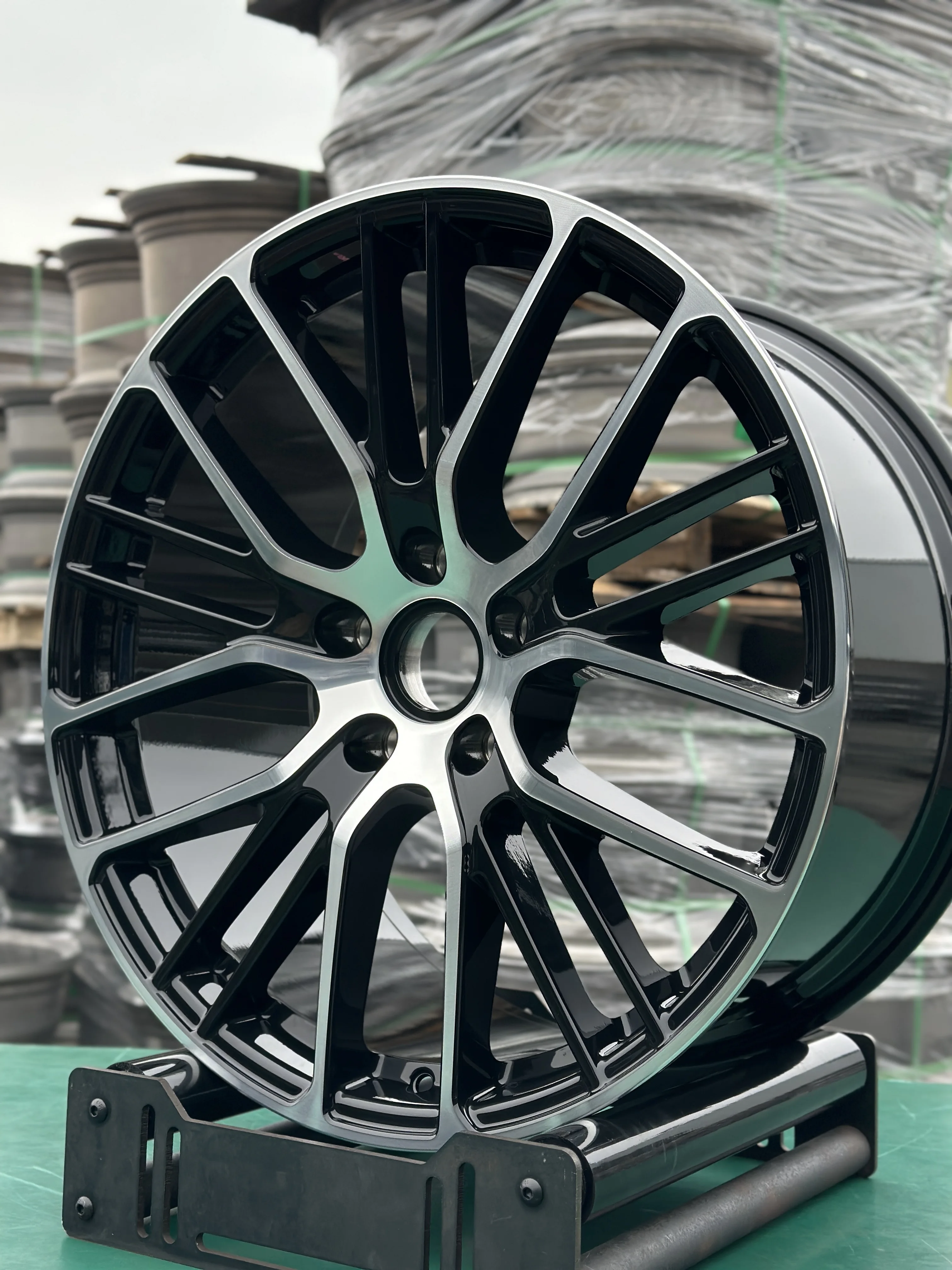 GVICHN gloss black with CNC surface aluminum alloy forged wheel 17 18 19 20 21 22 inch high quality rims 5x112 5x114.3 5x120