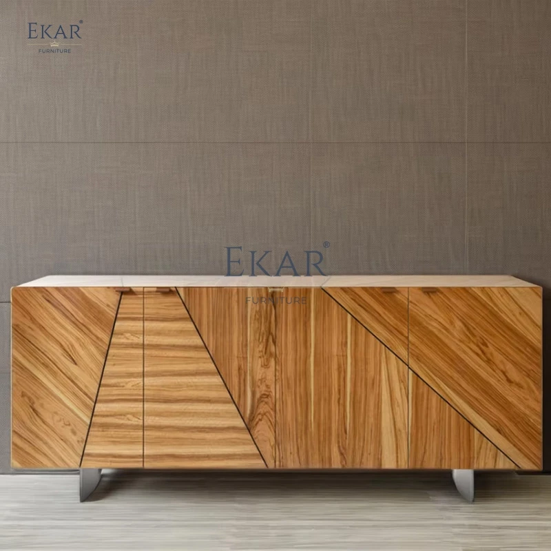 product modern luxury tv cabinet wood veneer elegant storage solution living bedroom apartment home warehouse hospital tv stand table-61