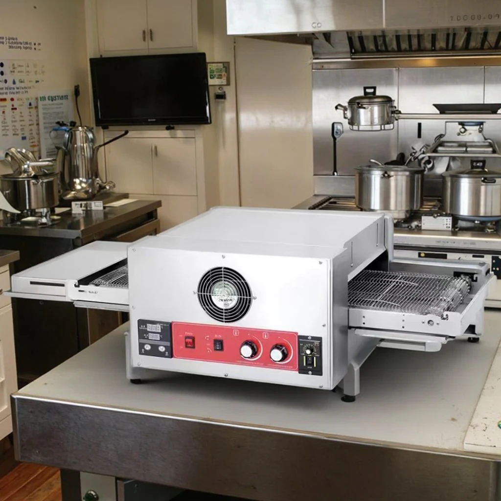 product 12 inch commercial use electric conveyor pizza belt oven for small restaurant or business start up-15