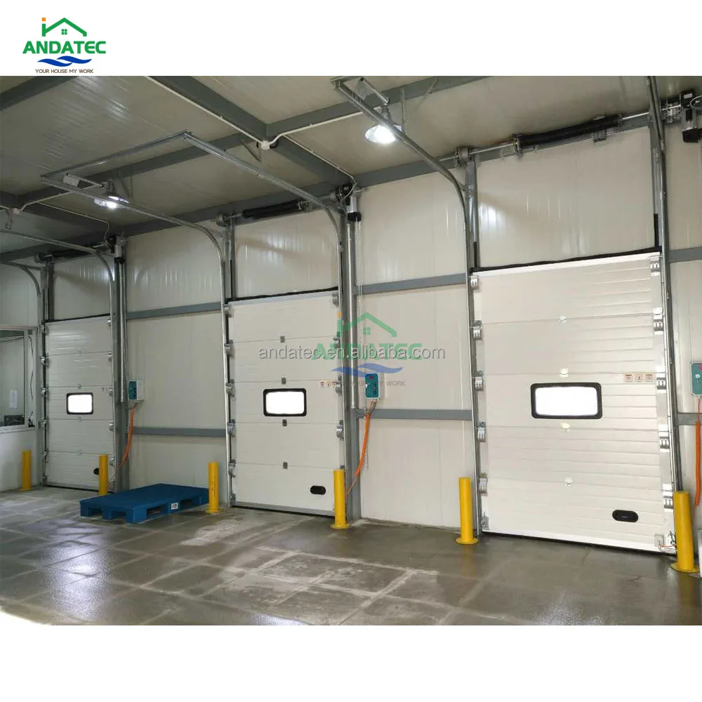 Image showcasing Modern Type Large Warehouse Industrial Door With Pedestrian Door and ...