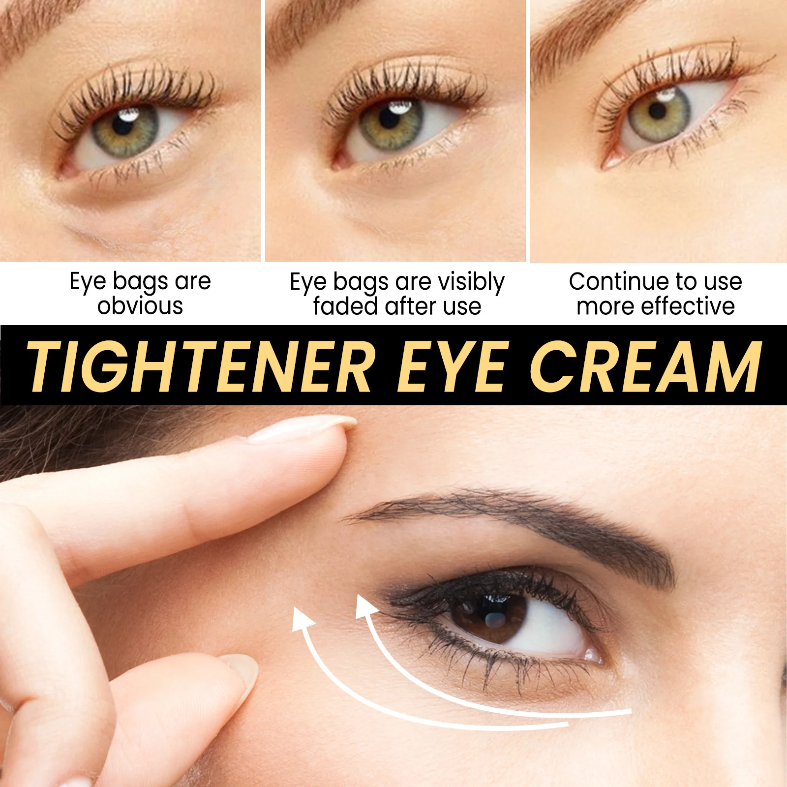EELHOE Instant Firming Eye Cream Reduces Wrinkles Dark Circles Eye Bags Moisturizes and Tightens the Skin Around the Eyes