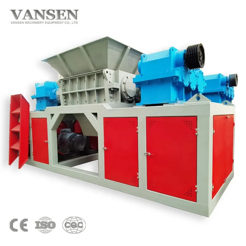 Double Shaft Hdpe Plastic Eps Polystyrene Hdpe Plastic Bumper Shredder Grinder Crusher Machine