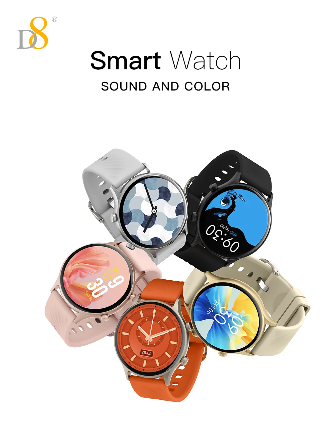 D8 Smart Watch For Women,Smartwatch For Android And Ios Phones Ip68