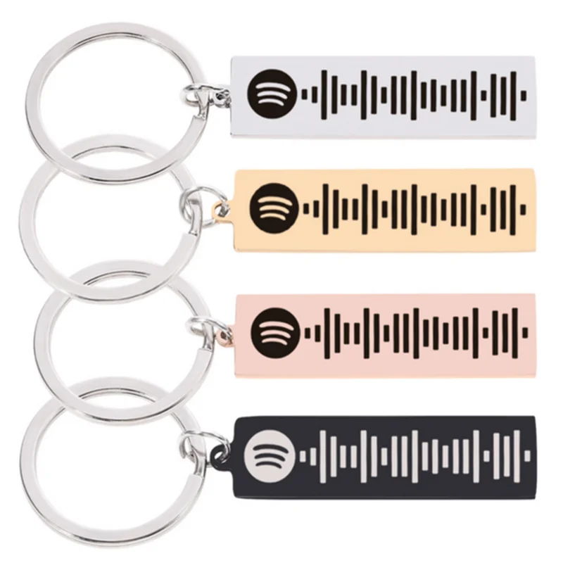 Alibaba.com: Stainless Steel Scannable Spotify Code Keychain, Custom ...