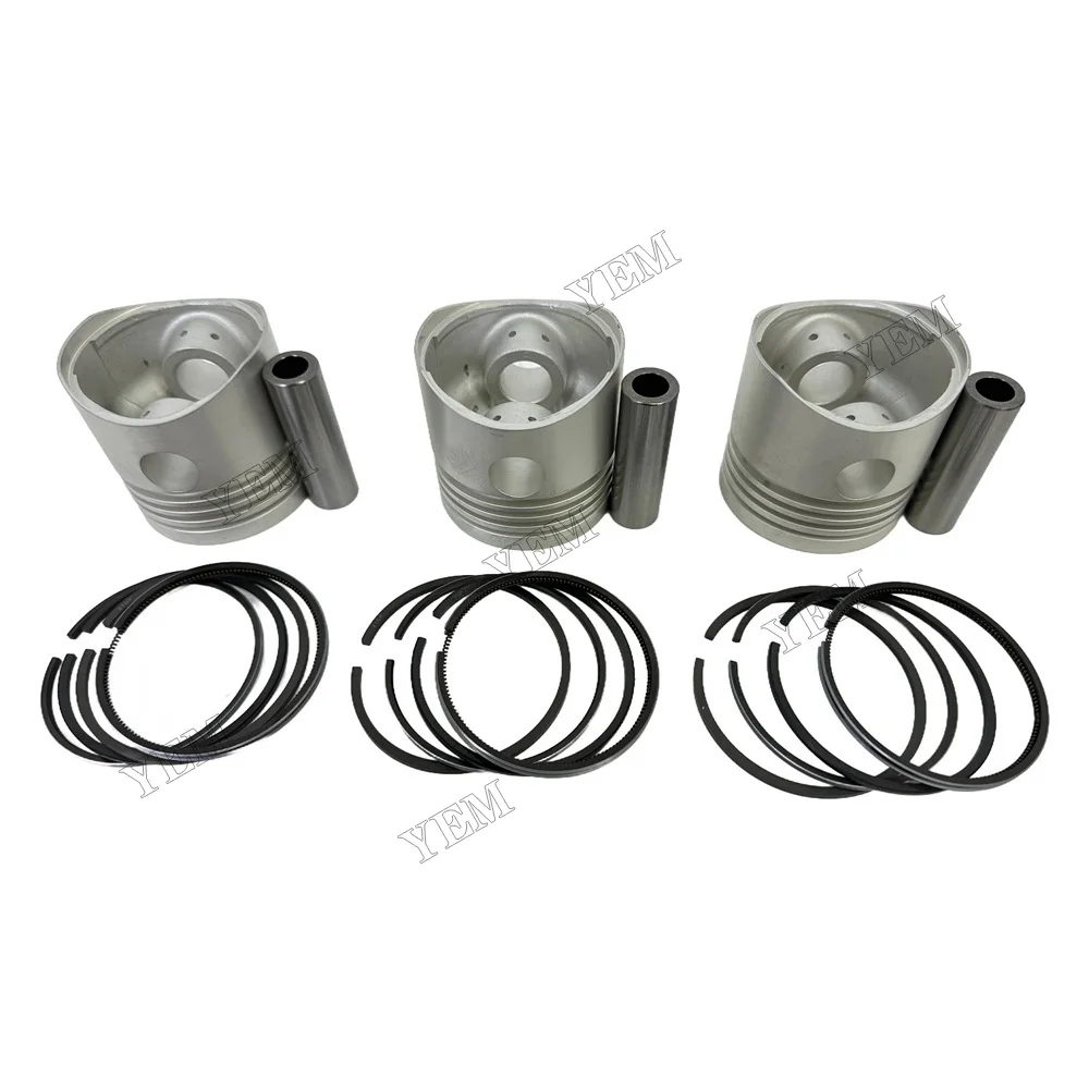 K3B Piston Kit W/ Ring for Mitsubishi K3B Engine Nissan H-15 N120 N150 Loader Iseki TU1500 TU1501 TX155 TX1510 TX2160 Tractor