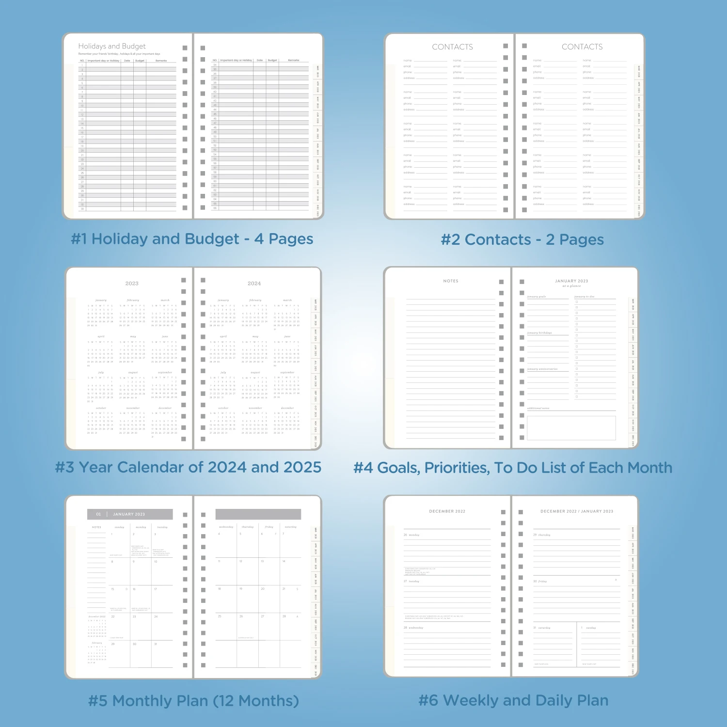 2025 Customized Calendar Weekly Planner 